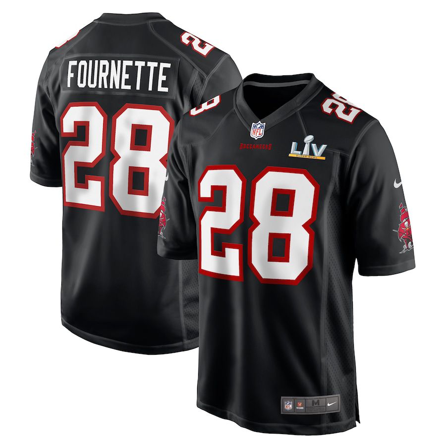 Men Tampa Bay Buccaneers #28 Leonard Fournette Nike Black Super Bowl LV Game NFL Jersey->tampa bay buccaneers->NFL Jersey